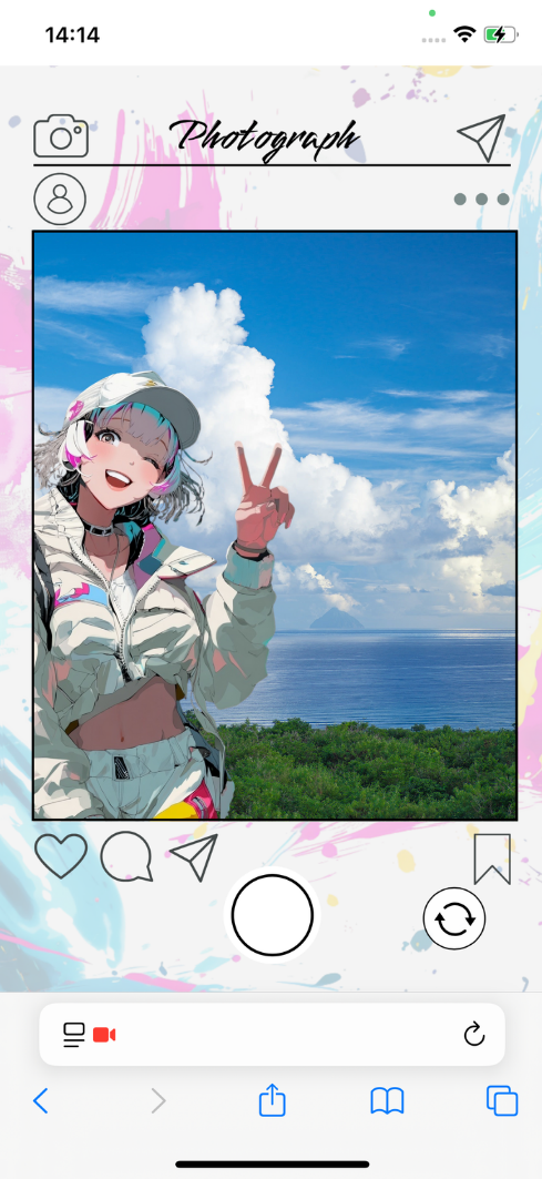 フォトフレーム機能のプレビュー画像